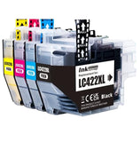3 Ink Cartridges, Compatible With Brother LC422XL, LC422XLM, LC422XLY, NON-OEM