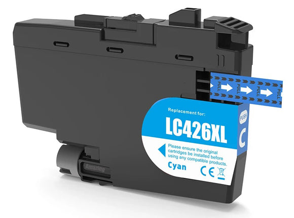 1 Compatible Cyan Ink Cartridge, Replaces For Brother LC426XLC NON-OEM