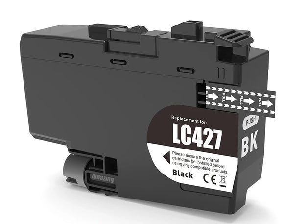 1 Compatible Black Ink Cartridge, Replaces For Brother LC427XLBK NON-OEM