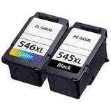 Full Set, Black & Colour Ink Cartridges Compatible with Canon PG-545XL / PG-545XL