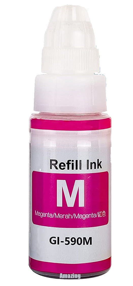 1 Compatible Magenta, Ink Bottles, For Canon GI590M, GI-590M, Non-OEM