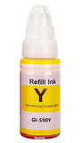 1 Compatible Yellow Ink Bottles, For Canon GI590Y, GI-590Y, Non-OEM