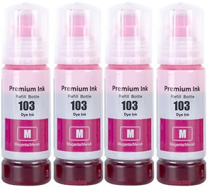 4 Compatible Magenta Ink Bottle, For Epson 103,  T00S3, Non-OEM