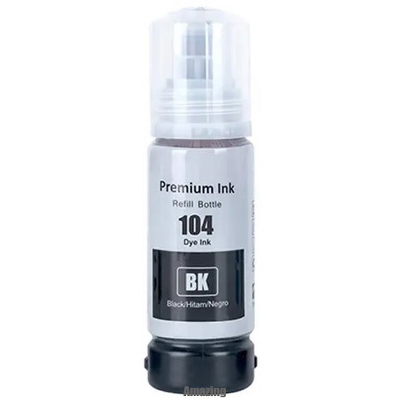 1 Compatible Black Ink Bottle, For Epson 104, T00P1, Non-OEM