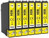 6 Compatible Yellow Ink Cartridges, Replaces For Epson 16XL T1634, NON-OEM