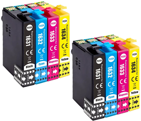 8 Compatible Multipack Ink Cartridges Replaces For Epson 16XL ,T1636, NON-OEM