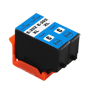 2 Compatible 202XL, Cyan Ink Cartridges, For Epson 202XL, T02H2, NON-OEM