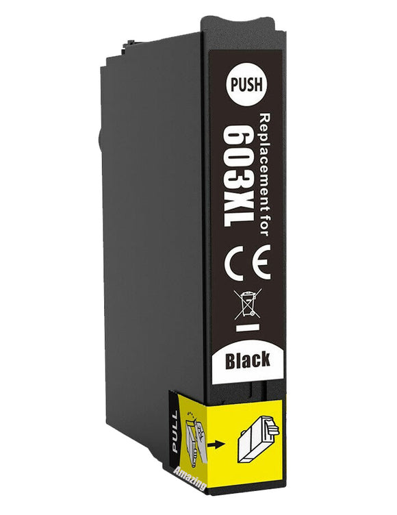 1 Compatible Black Ink Cartridge, Replaces For Epson 603XL, T03A1, NON-OEM