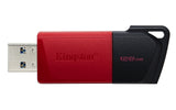 Kingston 128GB DataTraveler Exodia M 128GB USB flash drive, USB 3.2 Memory Stick (Red + Black)
