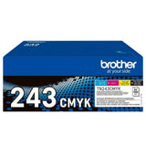 Genuine Brother 243, Value Pack 4 Colour Toner Cartridge, TN-243CMYK