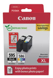 Genuine Canon PG-595 PG-595XL Black & CL-586 CL-586XL Colour Ink Cartridges  LOT