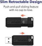 Verbatim USB  Drive|Memory Stick|Pendrive - 32GB 64GB PinStripe Various Colours