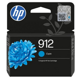 Genuine HP 912, Cyan Ink Cartridge, 3YL77AE