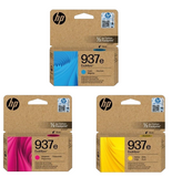 Genuine HP 937e, High Capacity 3 Colour Multipack Ink Cartridges