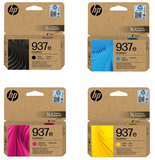 Genuine HP 937e, High Capacity 4 Colour Multipack Ink Cartridges