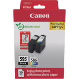 Genuine Canon PG-595 PG-595XL Black & CL-586 CL-586XL Colour Ink Cartridges  LOT