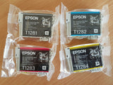 Epson T1285 Printer Ink Cartridges Dura Brite Ultra Fox C13T12854511 (Vacuum Sealed)