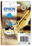 Genuine Epson 16XL, Pen Cyan Ink Cartridge, T1632 C13T16324012
