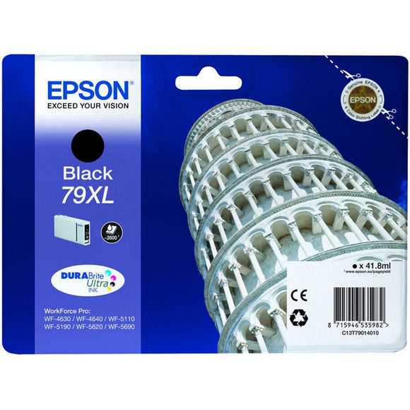 Genuine Epson 79XL Black High Capacity Ink Cartridge (C13T79014010)