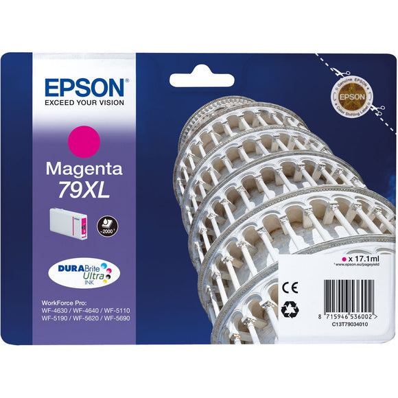 Genuine Epson 79XL Magenta High Capacity Ink Cartridge (C13T79034010)