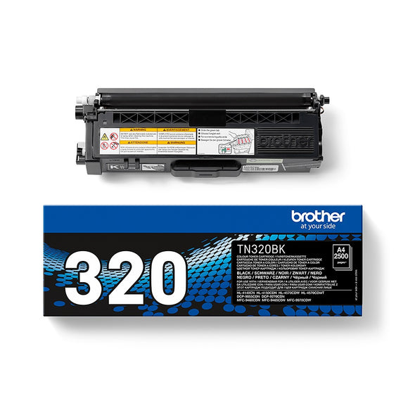 Genuine Brother TN-320BK Black Toner Cartridge (TN320BK)