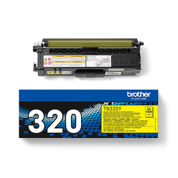 Genuine Brother TN-320Y Yellow Toner Cartridge (TN320Y)