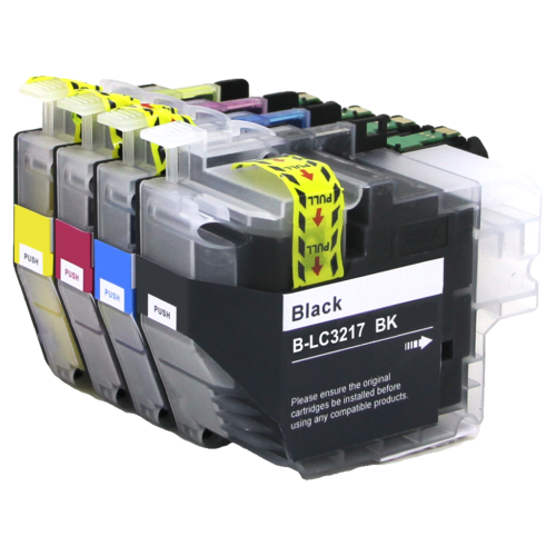 4 Compatible Ink Cartridge, For Brother LC3217BK LC-3217C LC3217M LC3217Y NONOEM