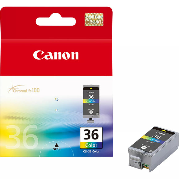 Genuine  Canon CLI36, Colour Ink Cartridge, CLI-36, 1511B001