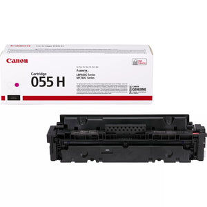 Genuine Canon 055 H, High Capacity Magenta Toner Cartridge, 3018C002