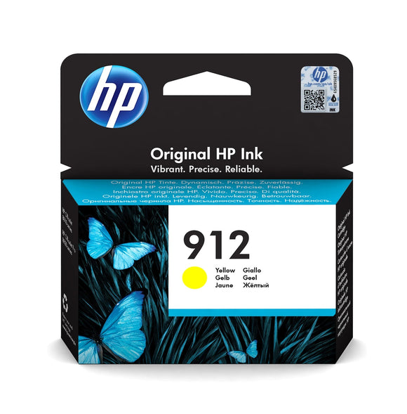 Genuine HP 912, Yellow Ink Cartridge, 3YL79AE