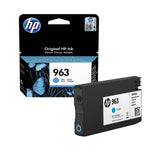 Genuine HP 963, Cyan Ink Cartridge, 3JA23AE