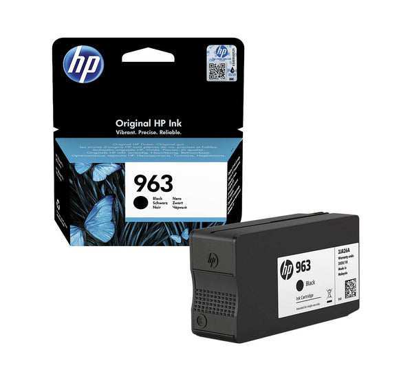 Genuine HP 963, Black Ink Cartridge, 3JA26AE