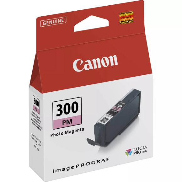 Genuine Canon PFI300PM, Photo Magenta Ink Cartridge, PFI-300PM, 4198C001