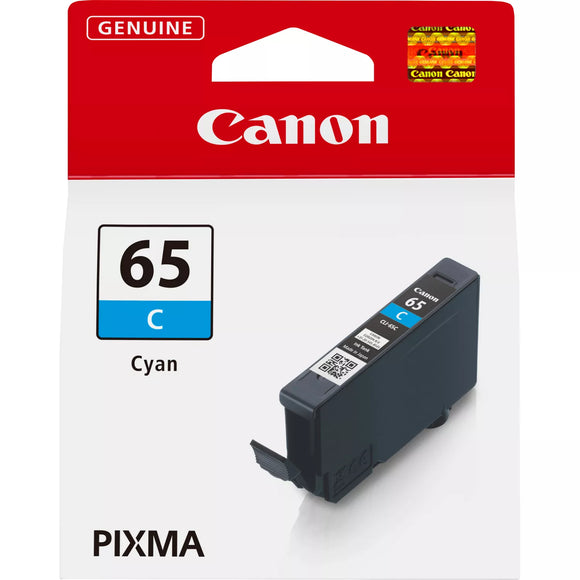 Genuine Canon CLI-65C, Cyan Ink Cartridge, CLI-65C, 4216C001