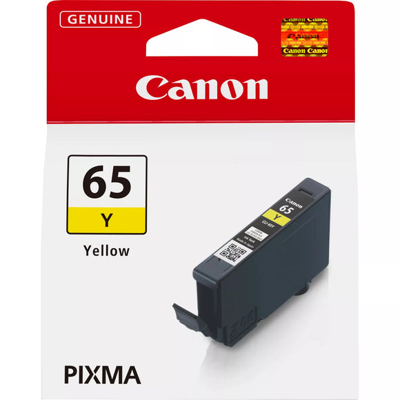 Genuine Canon CLI-65Y, Yellow Ink Cartridge, CLI-65Y, 4218C001