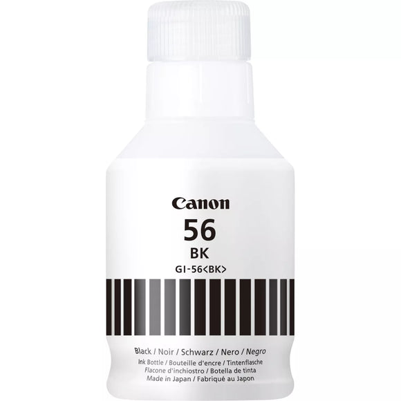 Genuine Canon GI56BK, Black Ink Bottle, GI-56BK, 4412C001