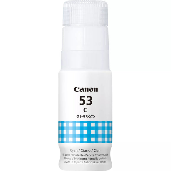 Genuine Canon GI53C, Cyan Ink Bottle, GI-53C, 4673C001