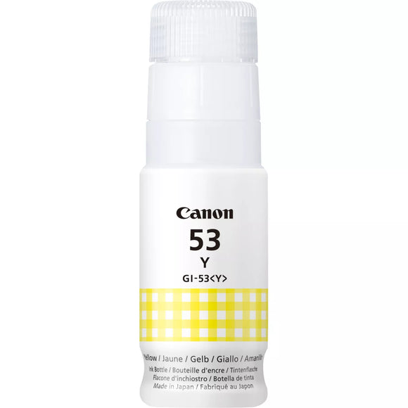 Genuine Canon GI53Y, Yellow Ink Bottle, GI-53Y, 4690C001