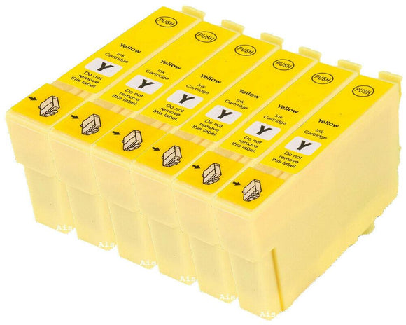 6 Compatible Yellow Ink Cartridges, Replaces For Epson T0484, TO484 NON-OEM