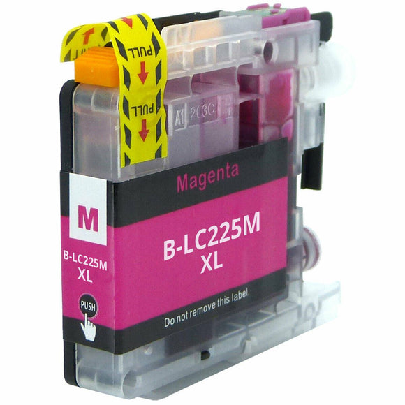1 Compatible Magenta Ink Cartridge, Replaces For Brother LC225XL, LC225XLM, LC-225XLM NON