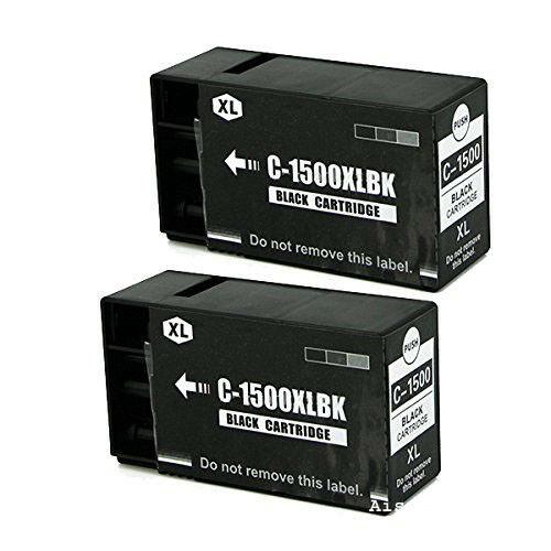 2 Compatible C1500XL High Capacity Black Ink Cartridges, Replaces For Canon PGI-1500XLBK