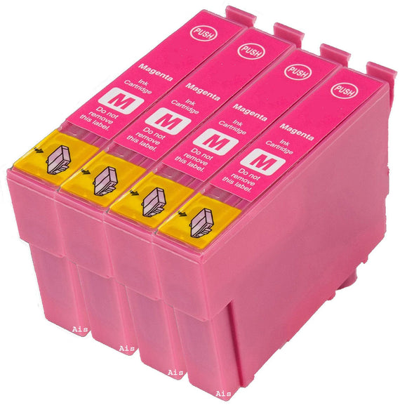 4 Magenta Compatible Ink Cartridges Replaces For Epson T0483 TO483 NON-OEM