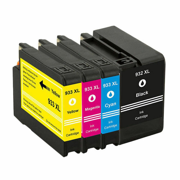4 Compatible Ink Cartridges Replaces For HP 932XL HP 933XL CN053AE CN054AE CN055AE CN056A