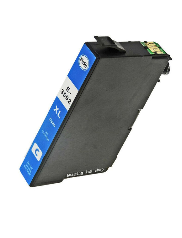 1 Cyan Compatible Ink Cartridge, Replaces For Epson 35XL, T3592, T359240 NON-OEM
