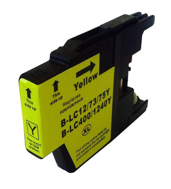 1 Compatible High Capacity Yellow Ink Cartridge, Replaces For Brother LC-1240Y, NON-OEM
