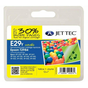 Jettec E29Y, Yellow Ink Cartridge, Replaces For Epson 29, T2984