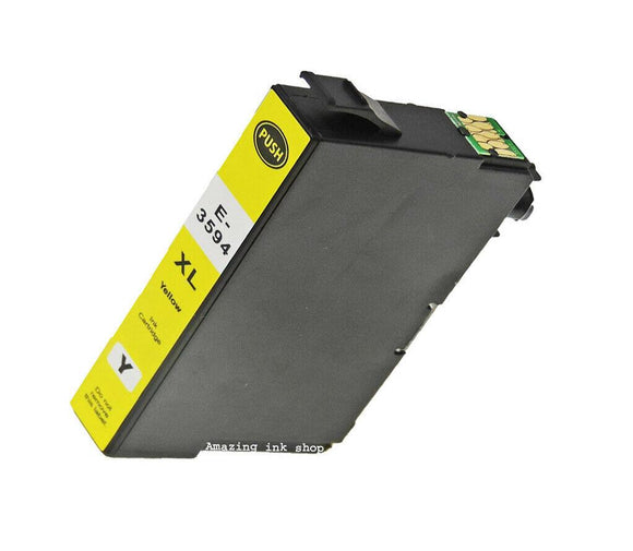 1 Yellow Compatible Ink Cartridge, Replaces For Epson 35XL, T3594, T359440 NON-OEM