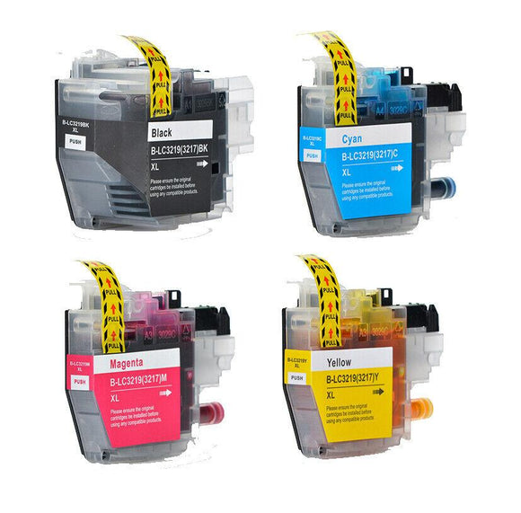 4 Compatible Multipack Ink Cartridges Replaces For Brother LC3219XL NON-OEM
