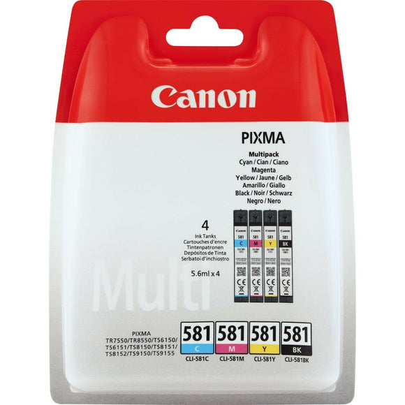 Canon Multipack Ink Cartridges CLI-581BK, CLI-581C, CLI-581M, CLI-581Y, 2103C004