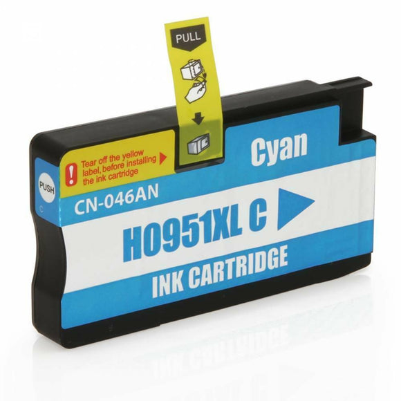 1 Cyan High Capacity Remanufactured ink Cartridge, Replaces For HP 951XL, CN046, CN046AE
